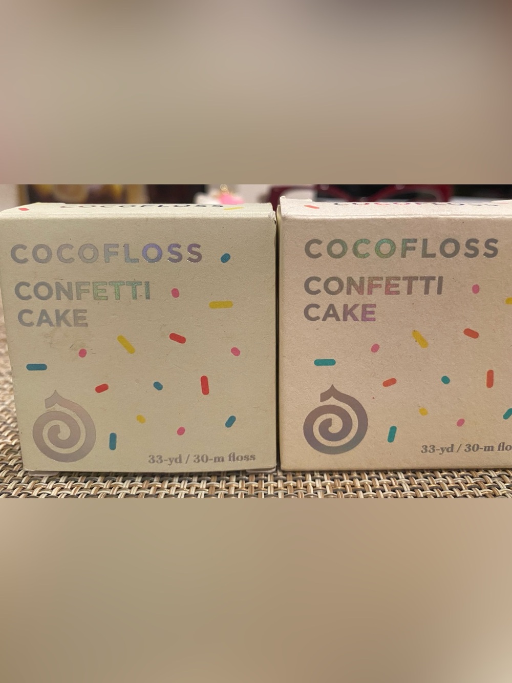 Confetti Cake flavored dental floss!